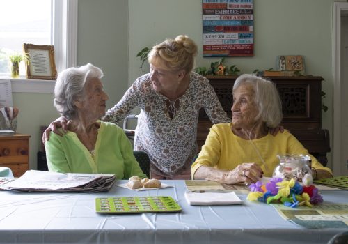 Three woman at Senior Center